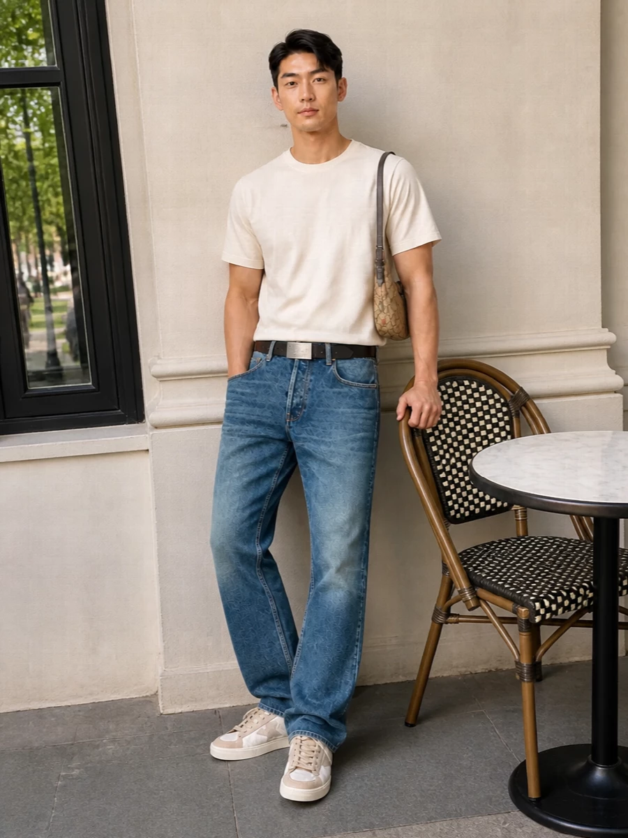 Golden goose jeans gucci shoulder bag outfit