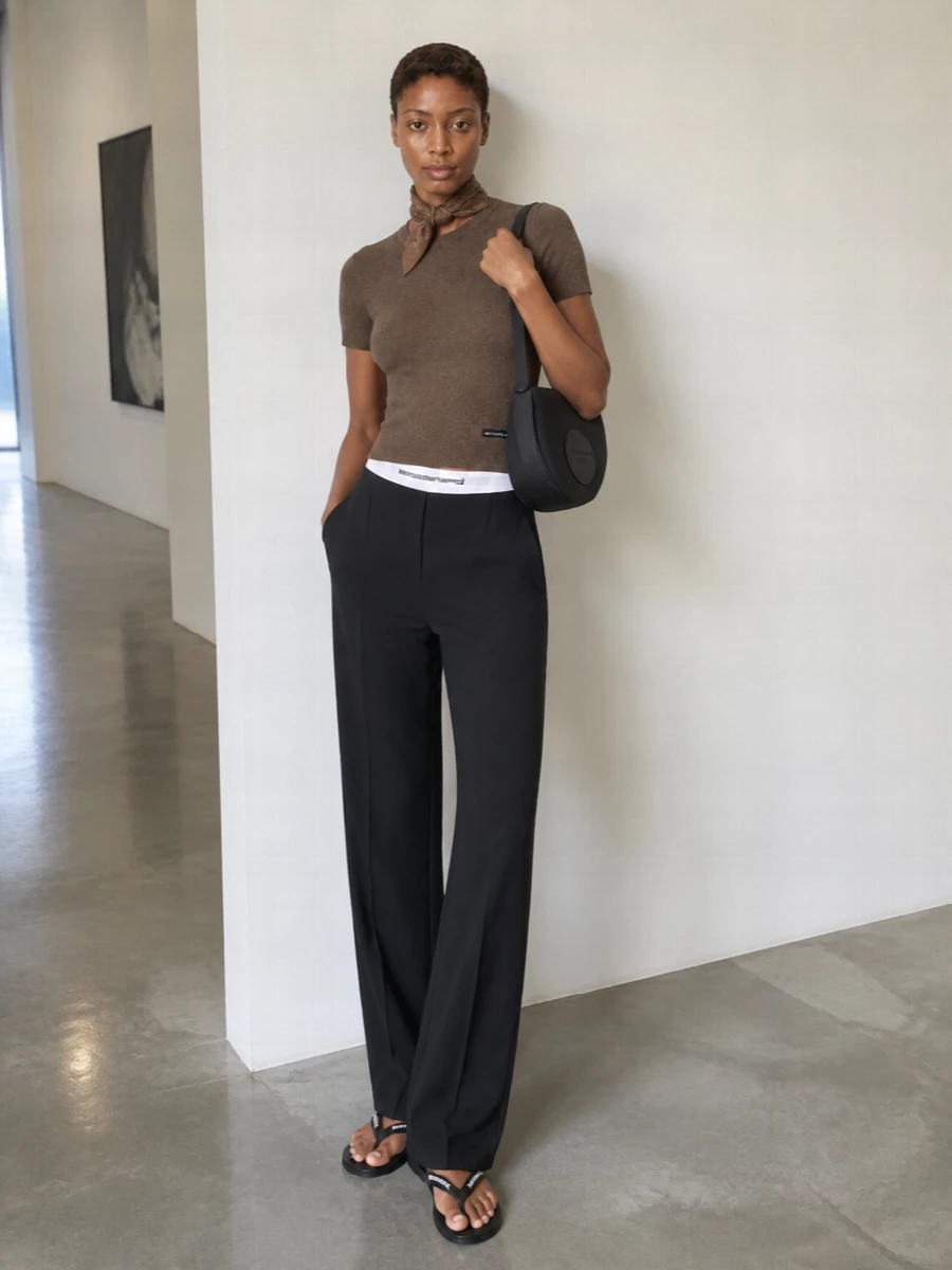 Alexander wang knit tee black tailored trousers