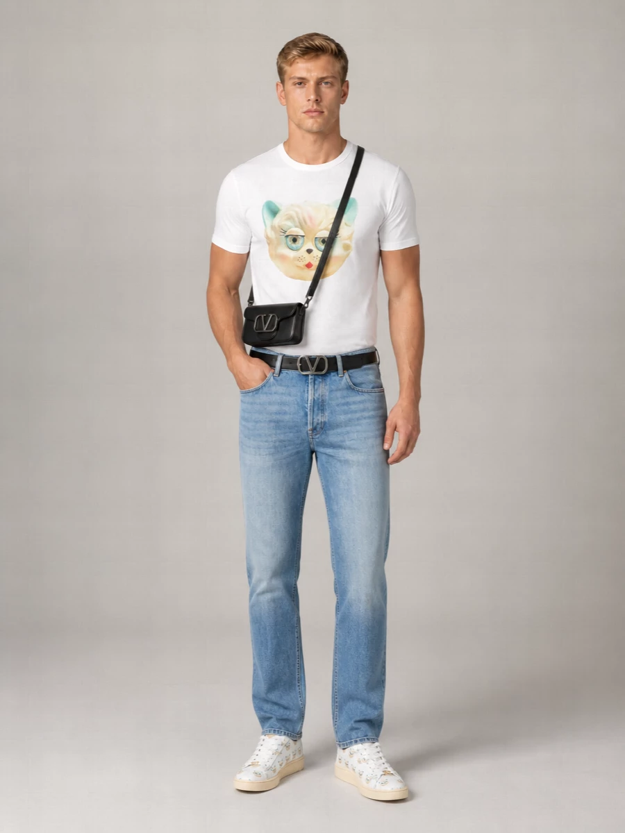 Valentino Cotton Relaxed-Fit Printed Crew-Neck T-Shirt