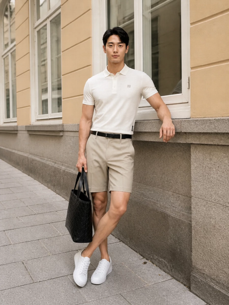 Fendi polo tailored shorts summer outfit