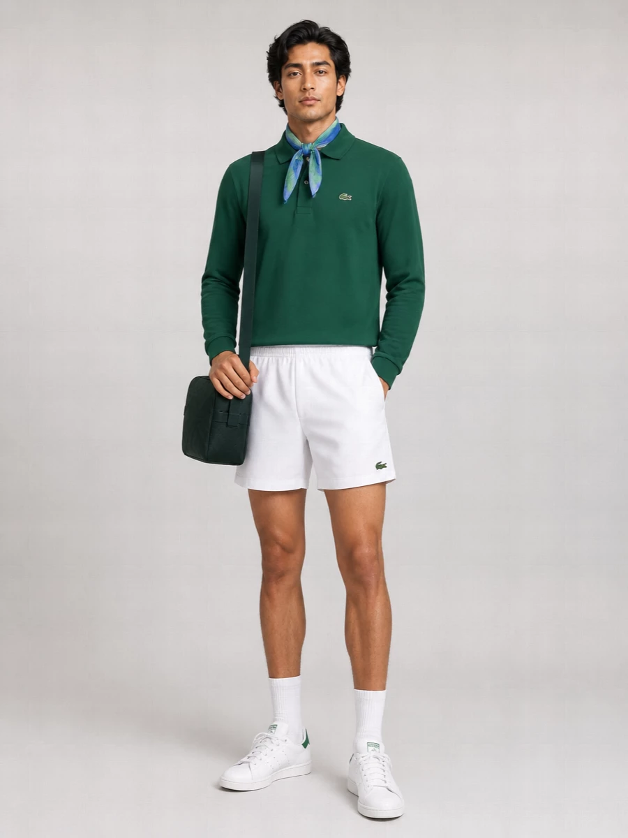 Lacoste Long-Sleeve Cotton Polo Shirt
