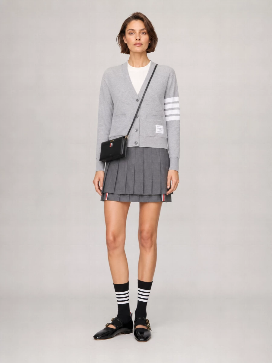 Thom Browne V-Neck Cotton Cardigan