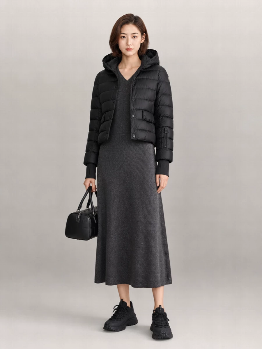 Moncler Down Hooded Puffer Jacket