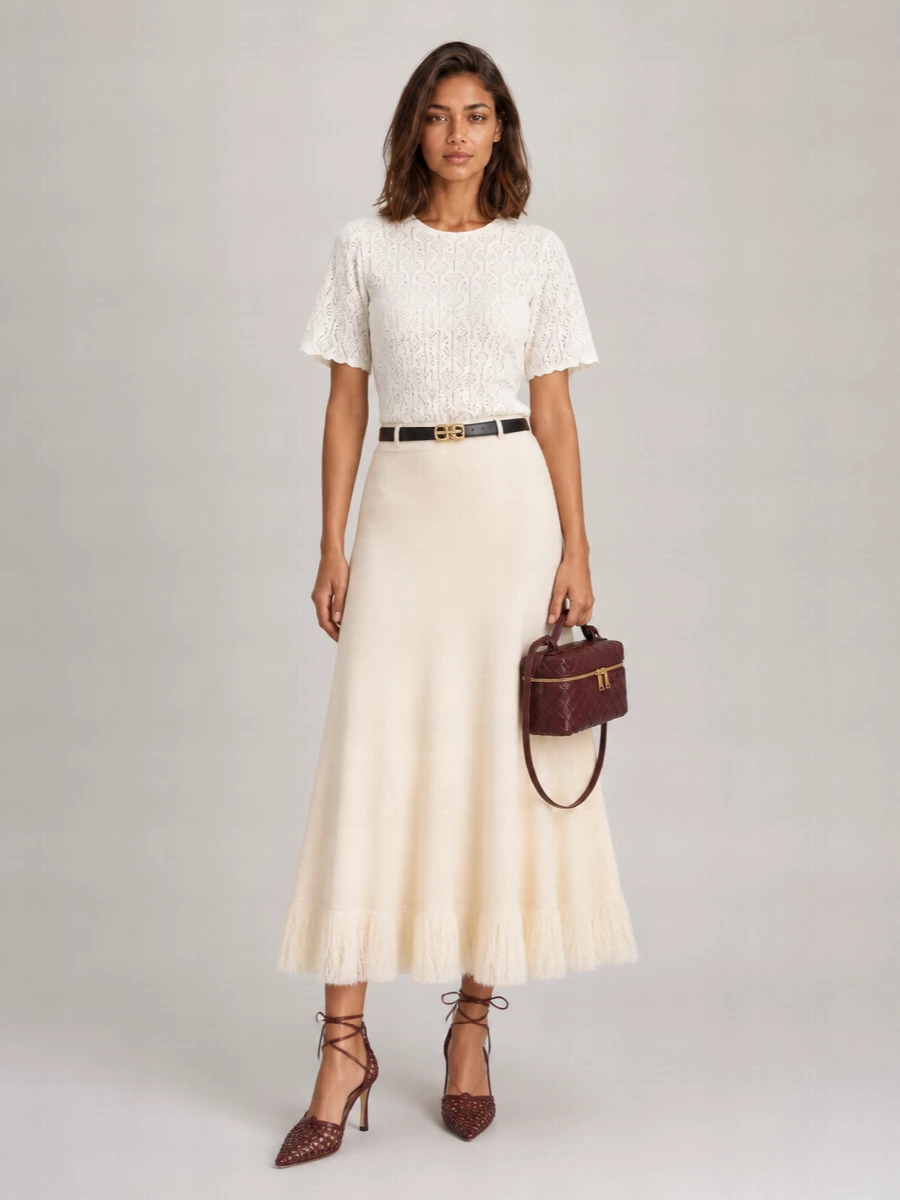 Bottega Veneta Cotton Silk Lace Top