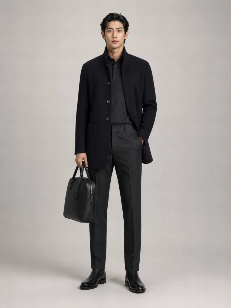 Zegna Cashmere Single Breasted Coat