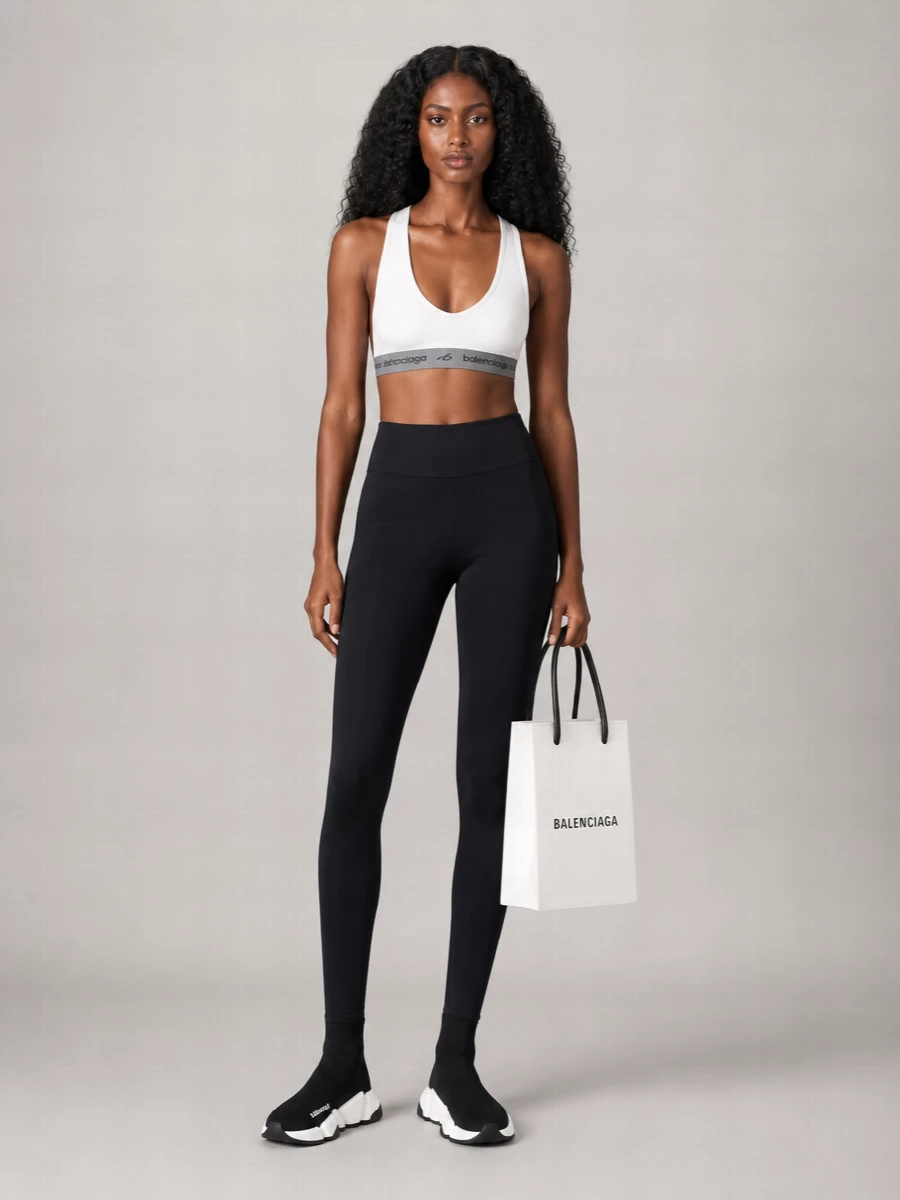 Balenciaga Scoop Neck Technical Bra Tank Top
