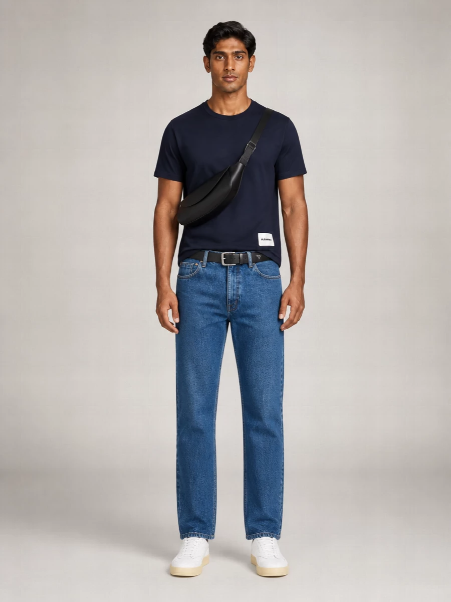 Jil Sander Set Of 3 Cotton Logo Patch Crew Neck T-Shirts
