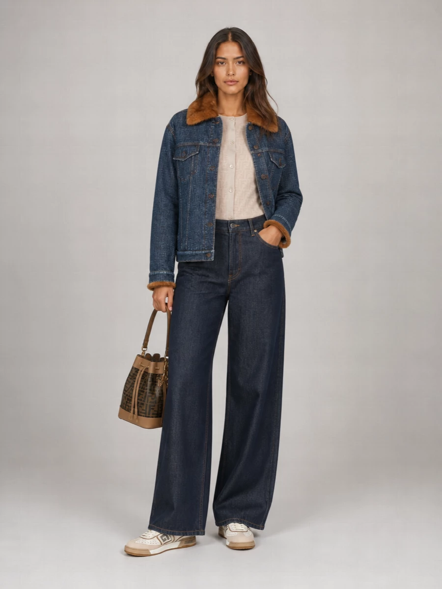 Fendi Denim Puffer Jacket