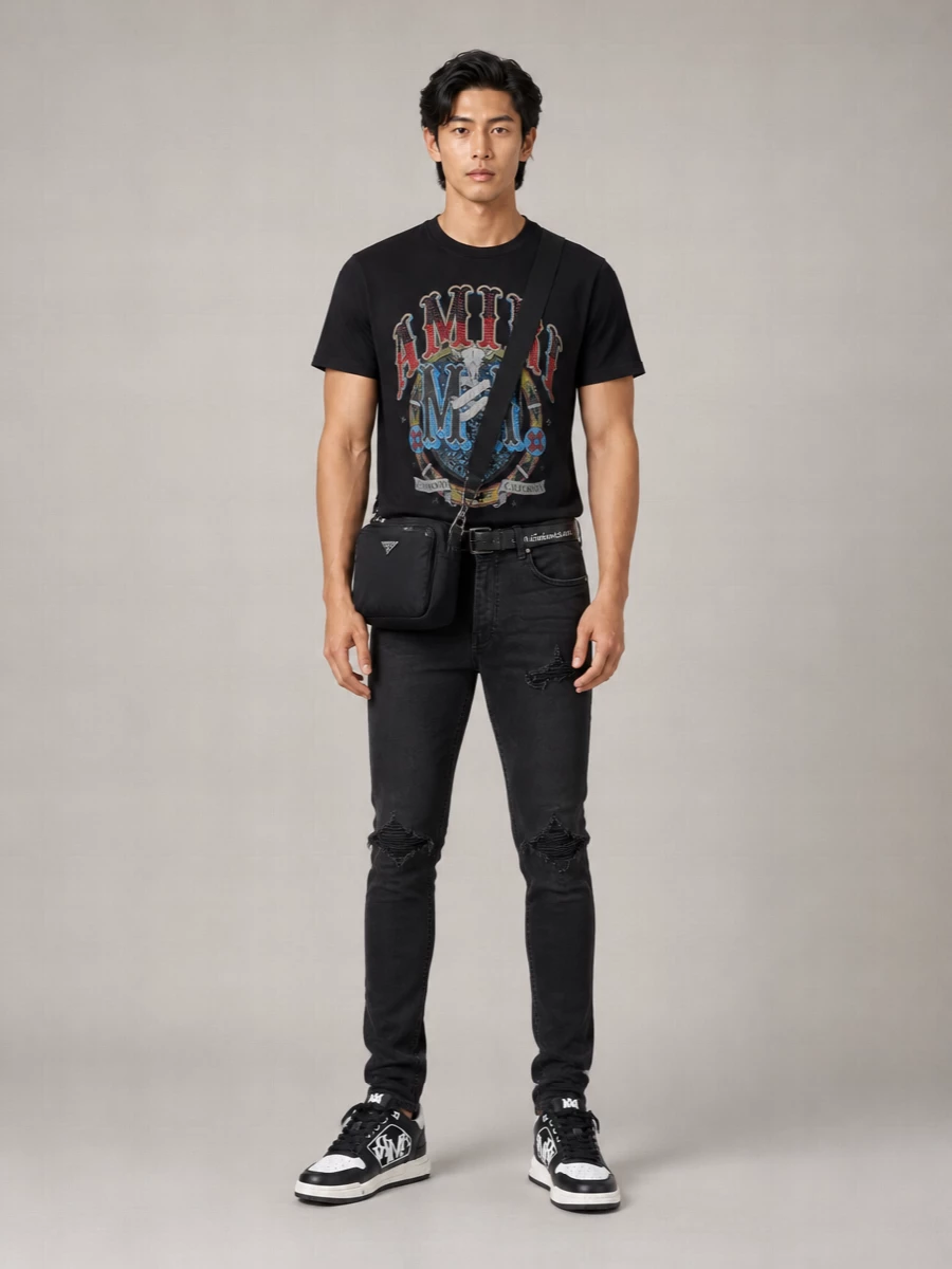 Christian Louboutin Leather Logo-Print Belt