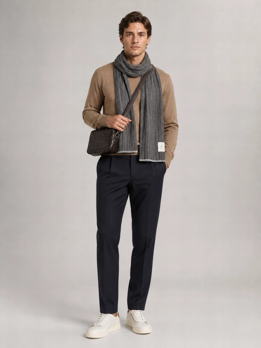 Brunello Cucinelli Cashmere Ribbed Crew-Neck Sweater