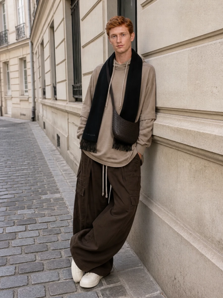 Drkshdw cargo pants prada sneakers outfit