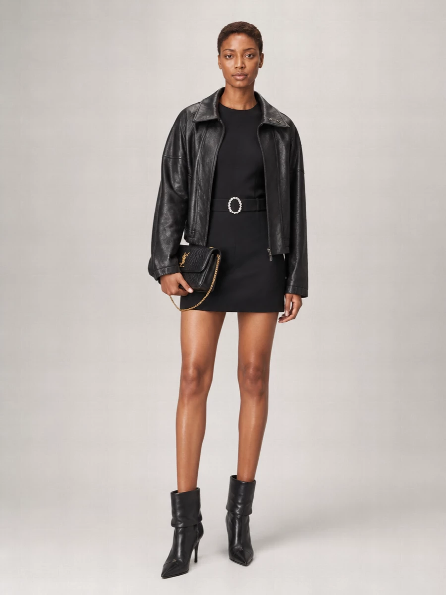 Saint Laurent lamb leather coat