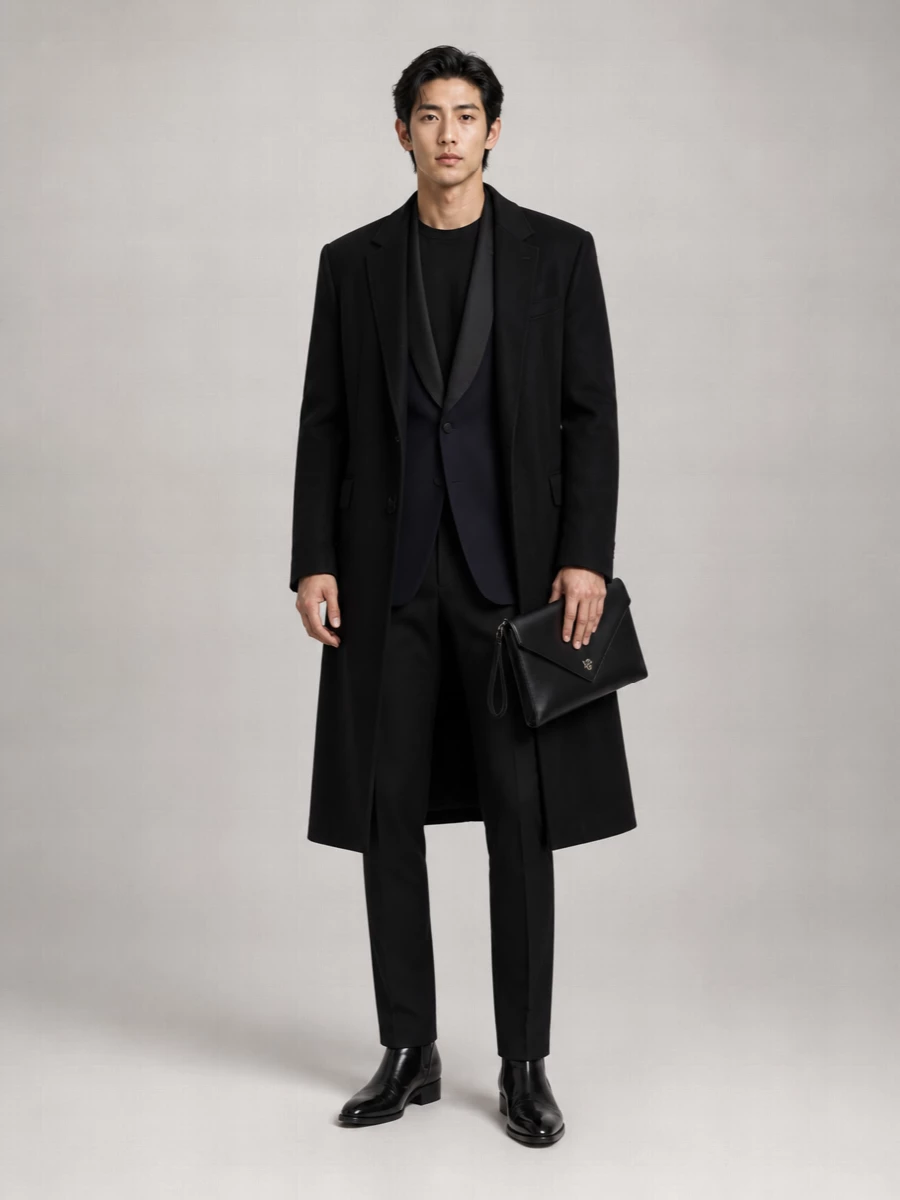 Tom Ford Cashmere Virgin Wool Double-Breasted Officer Coat
