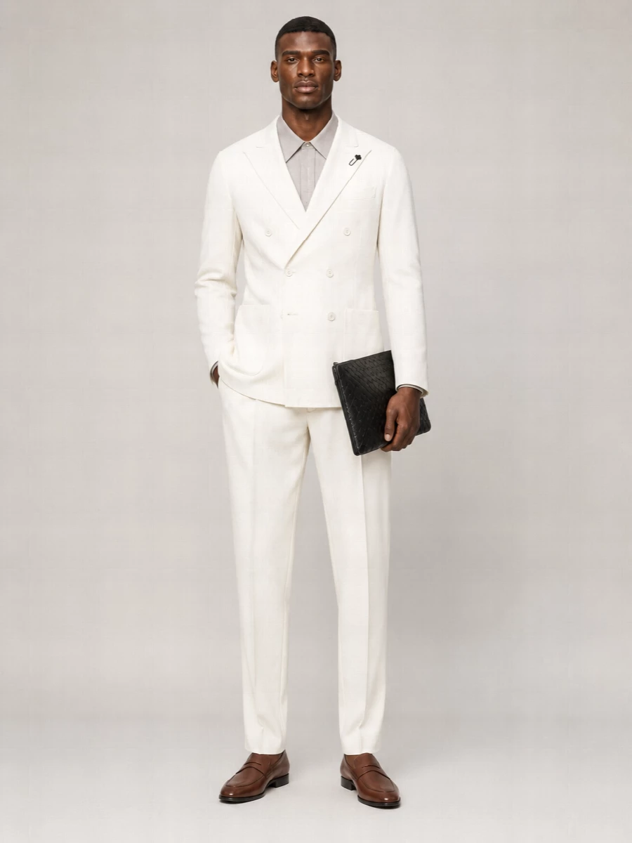 Lardini Cotton Double-Breasted Blazer