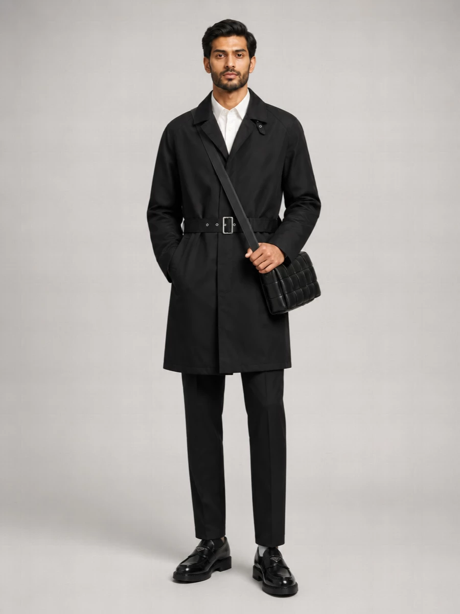Prada Recycled Nylon Single Breasted Trench Coat