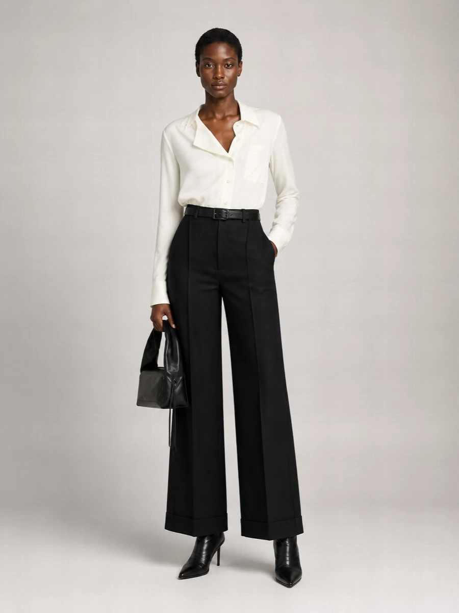 Ann Demeulemeester Virgin Wool Loose-Fit Suit Trousers