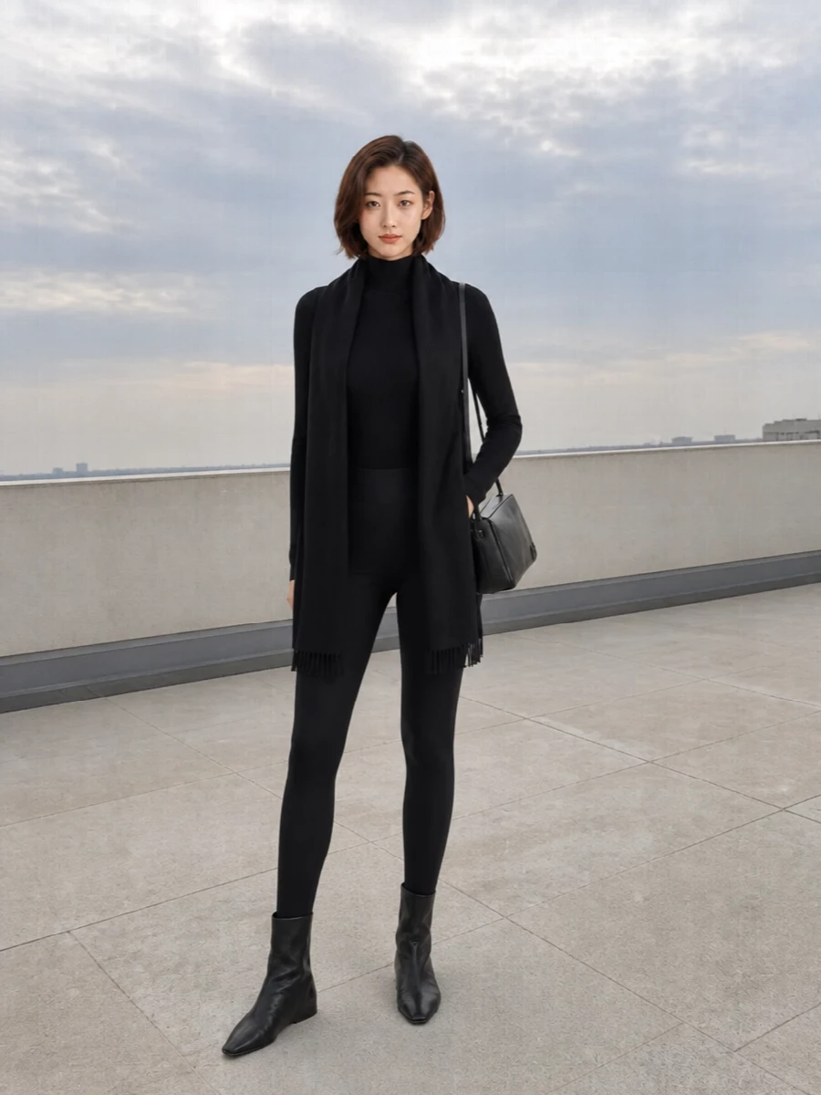 Wolford leggings turtleneck the row ankle boots