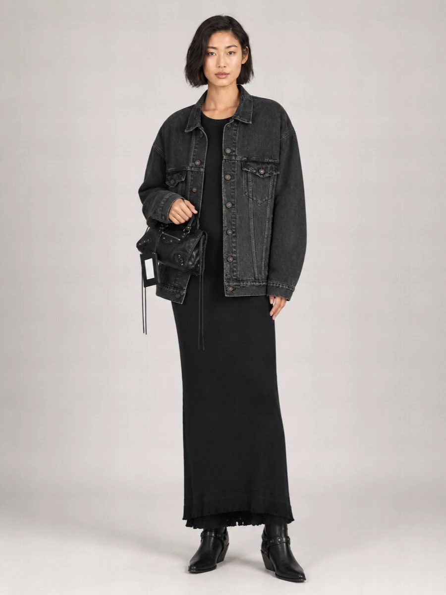 Balenciaga Denim Oversized Jacket