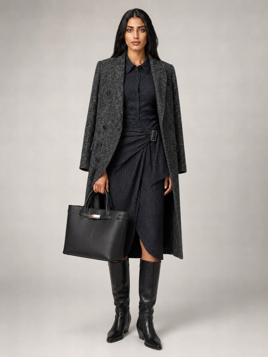 Isabel Marant Etoile Wool-Blend Melange Knit Coat