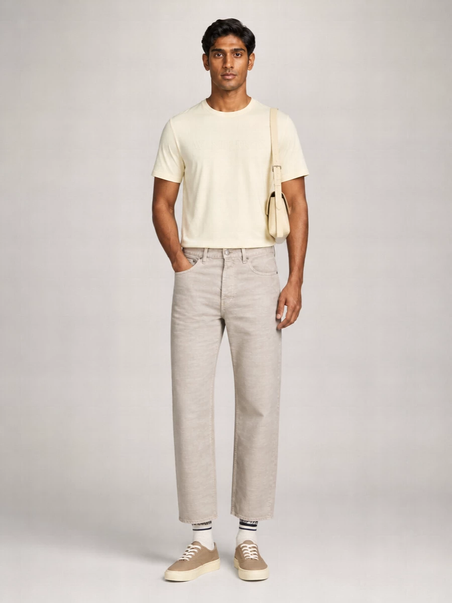Jw Anderson Cotton Ribbed Crew-Neck T-Shirt