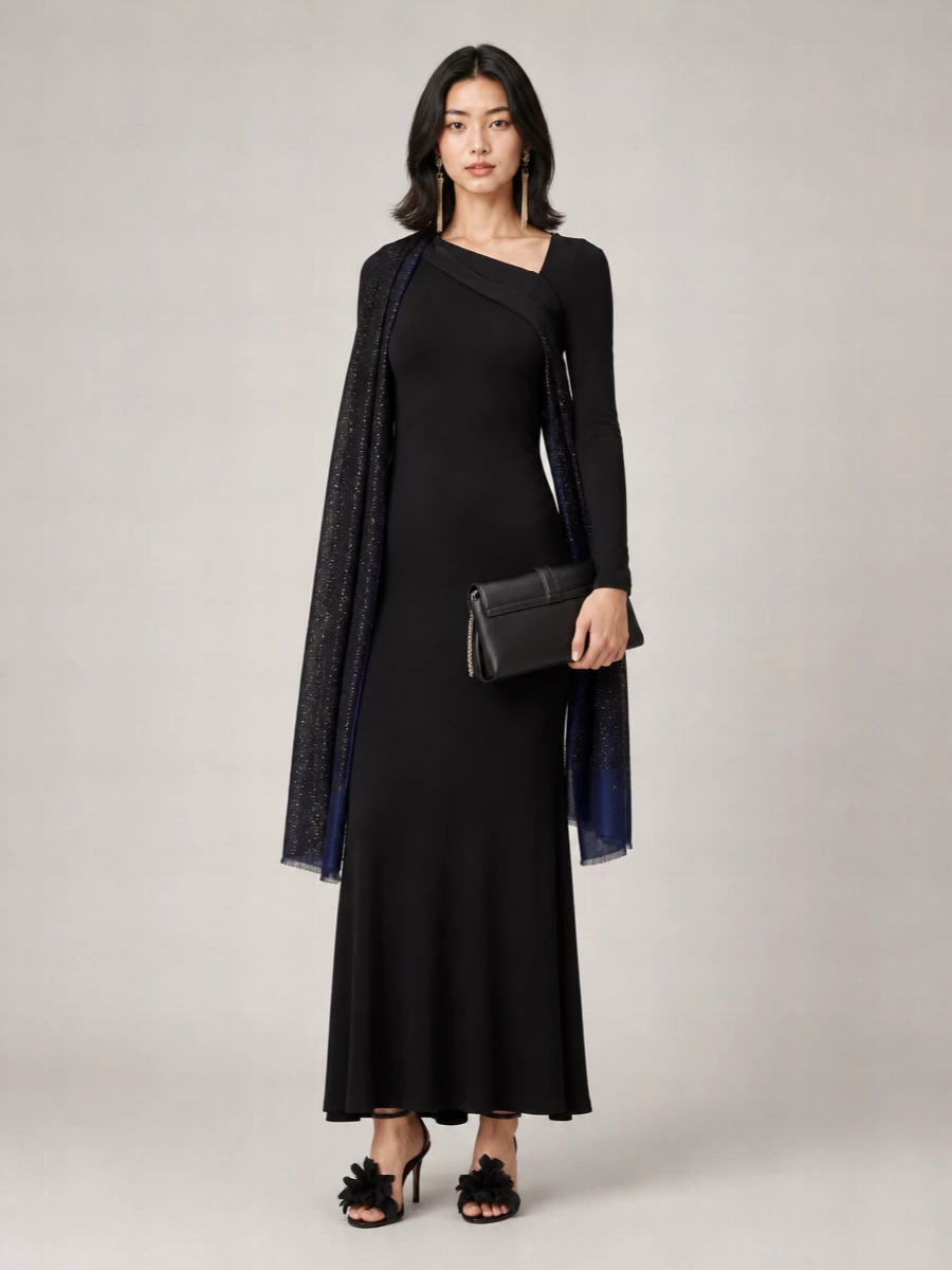 Alberta Ferretti crepe maxi dress