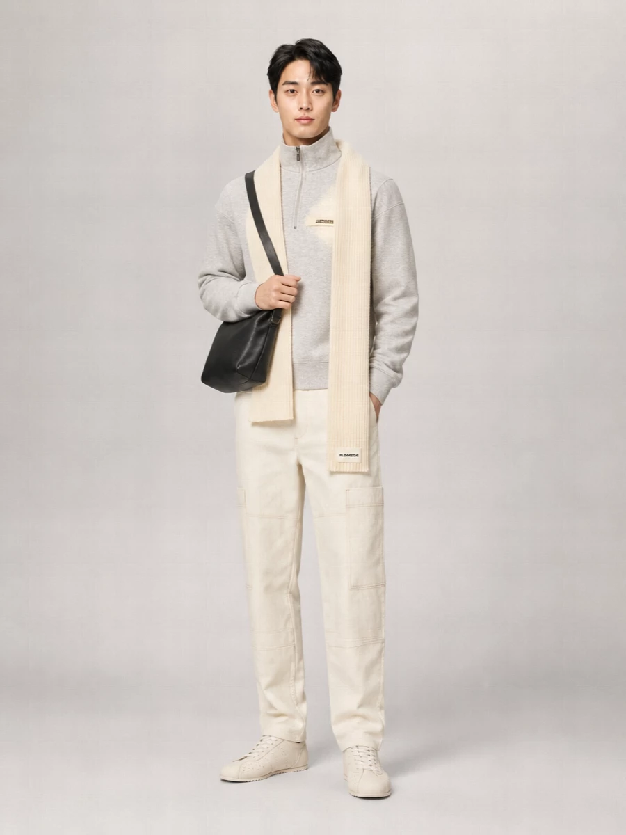 Jacquemus Cotton Relaxed-Fit Half-Zip Sweatshirt