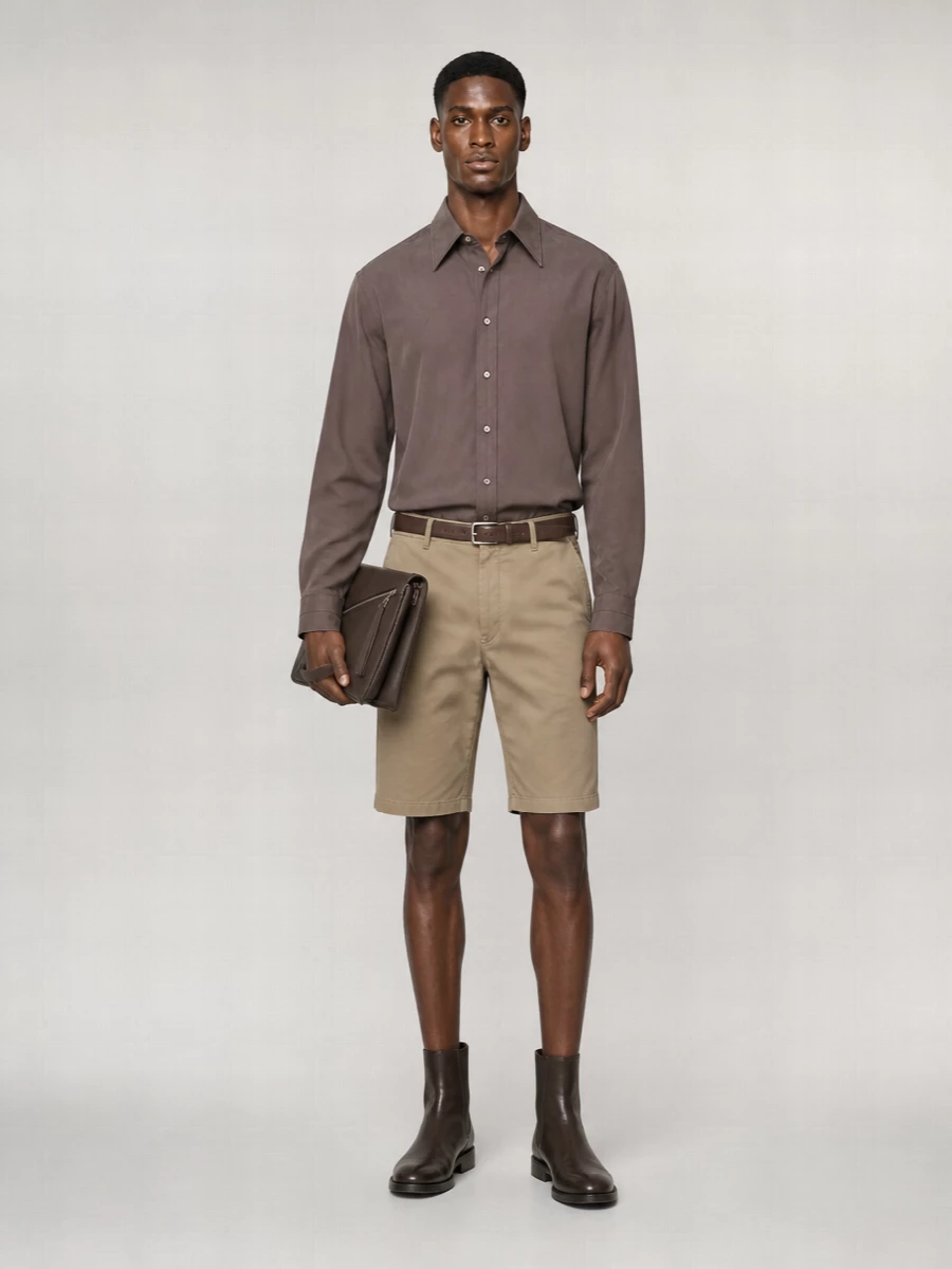 Lemaire Cotton Chino Shorts