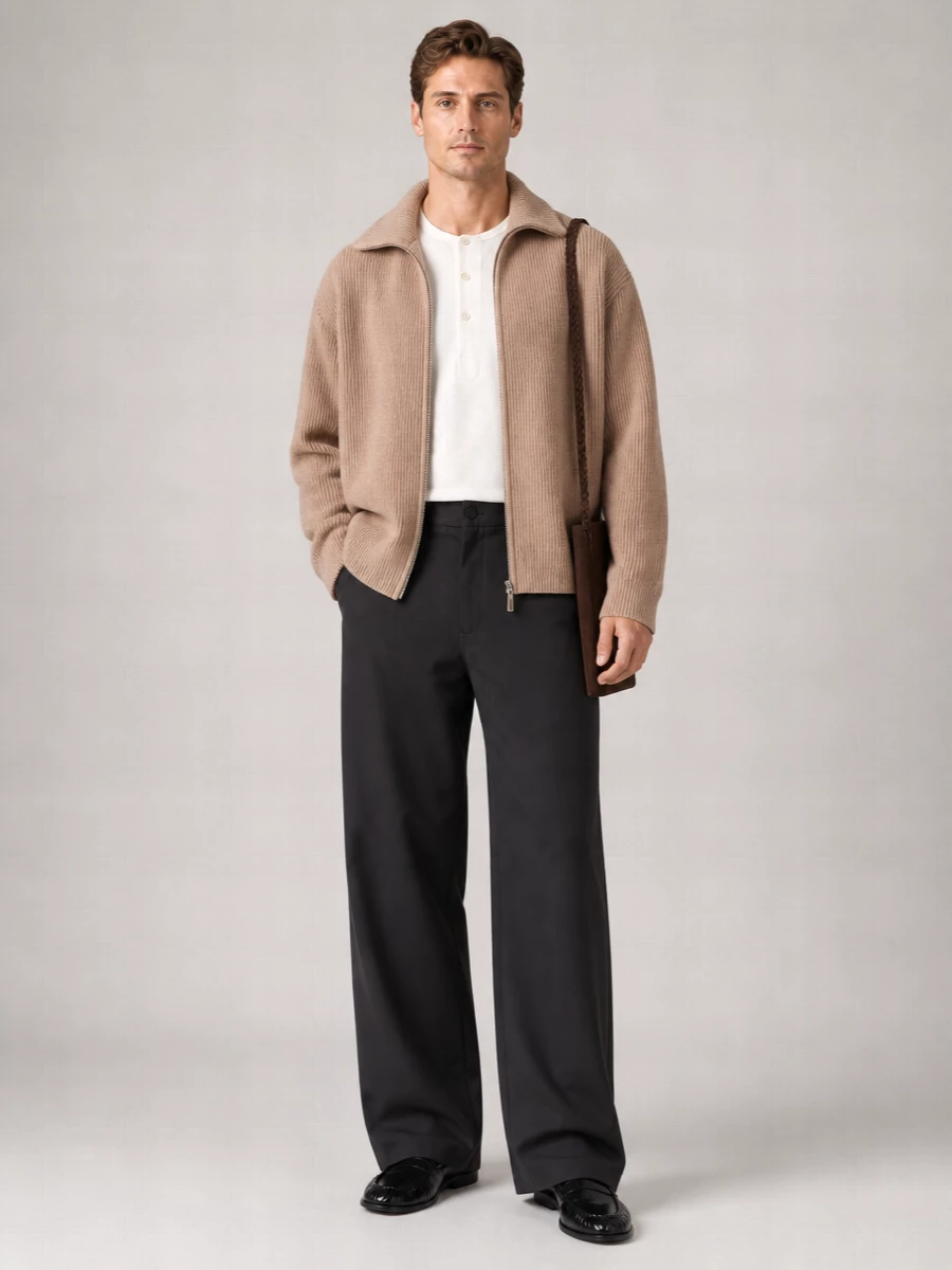 Studio Nicholson Merino Wool Crewneck Jacket