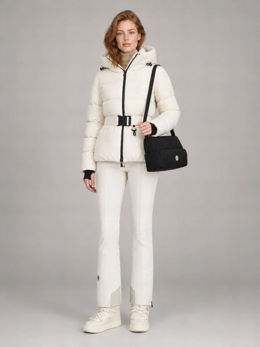 Moncler Grenoble down belted hooded puffer jacket
