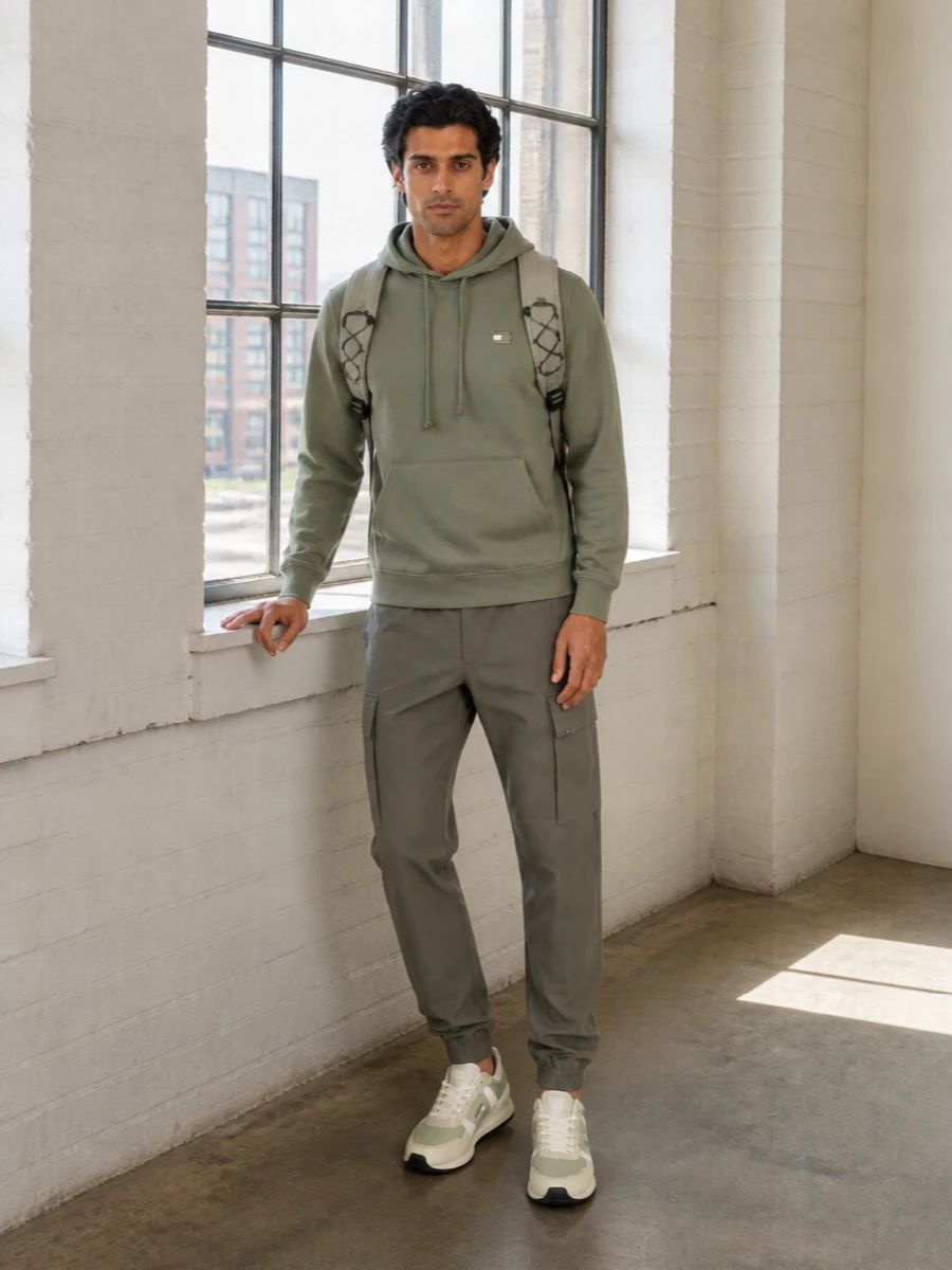 Tommy hilfiger sage hoodie cargo joggers runners