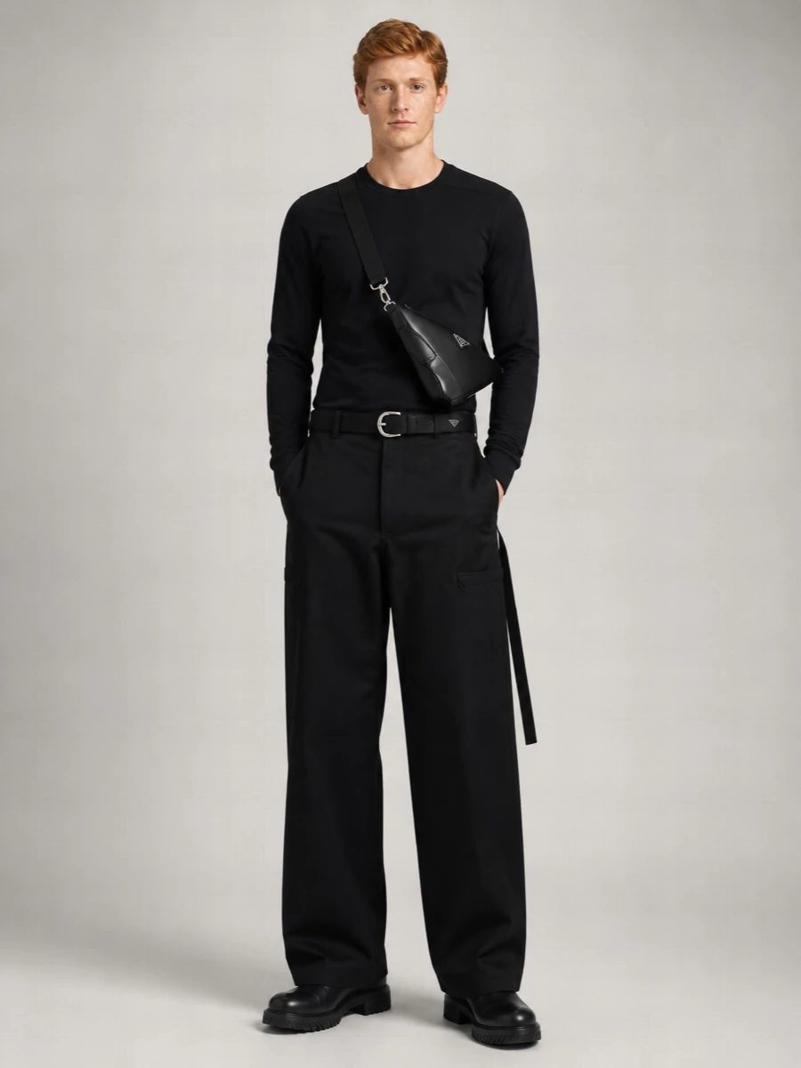 Rick Owens Drkshdw Cotton Cargo Wide-Leg Trousers