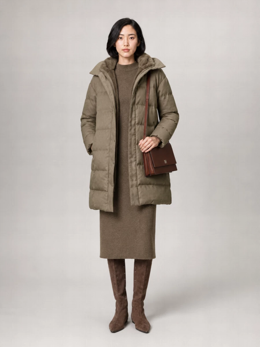 S Max Mara camel-hair hooded parka coat