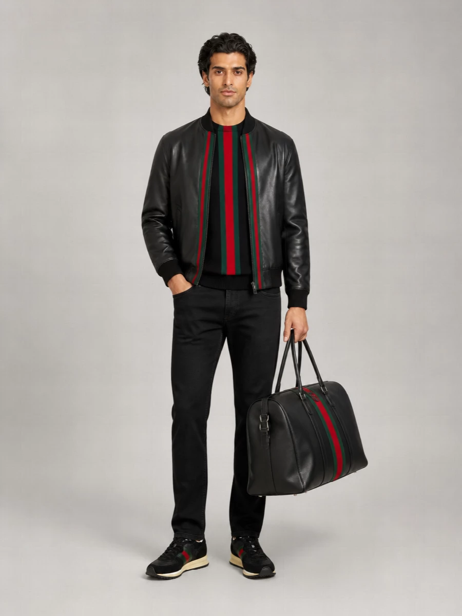 Gucci Calfskin Travel Duffle Bag