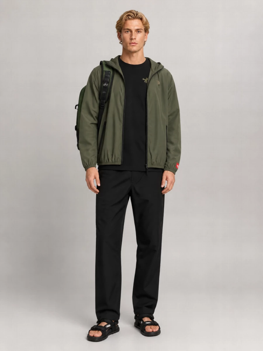 The North Face Hooded Packable Nylon Sport Jacket