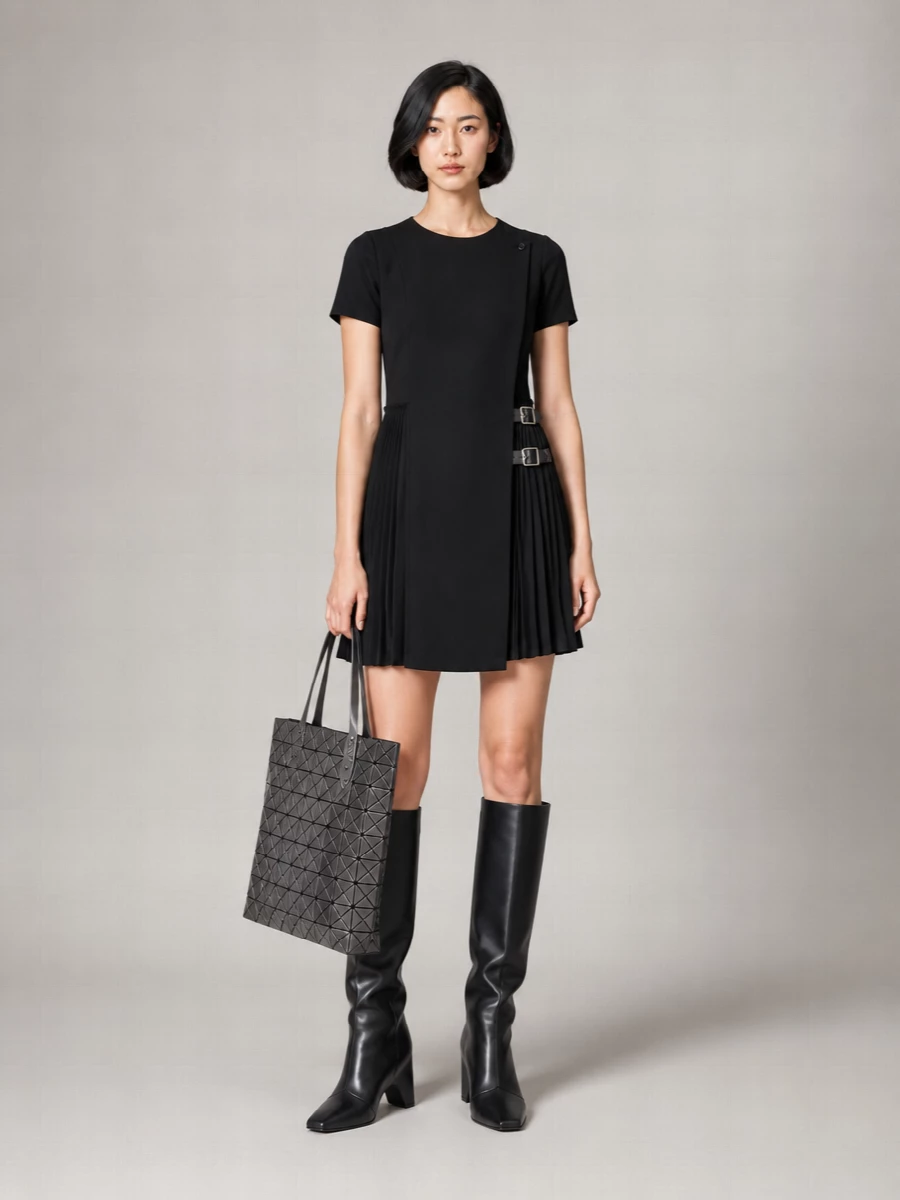 Coperni Leather Knee-High Square-Toe Block-Heel Boots
