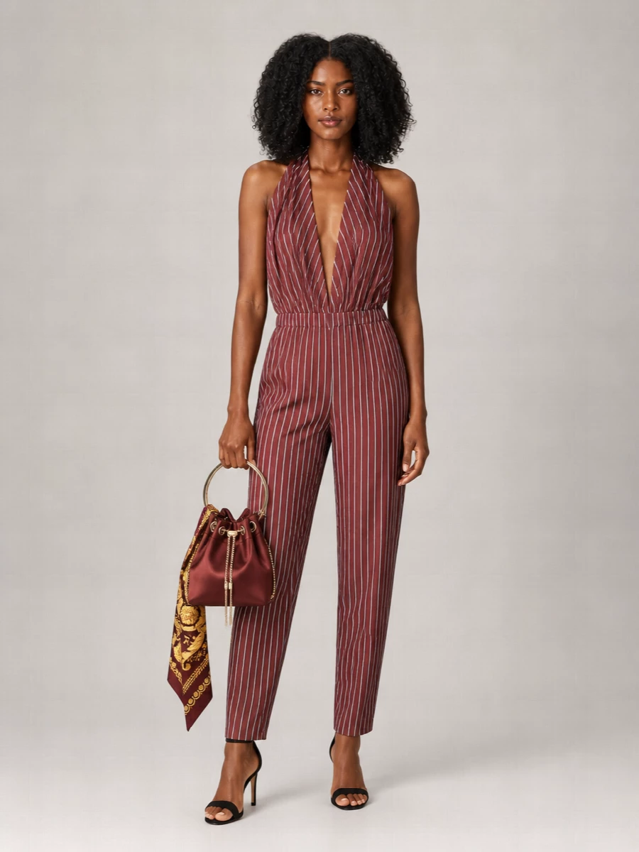 The Andamane Cotton Backless Jumpsuit