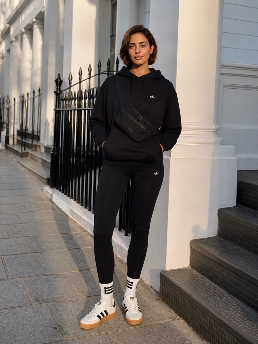 Adidas hoodie leggings white terrace sneakers