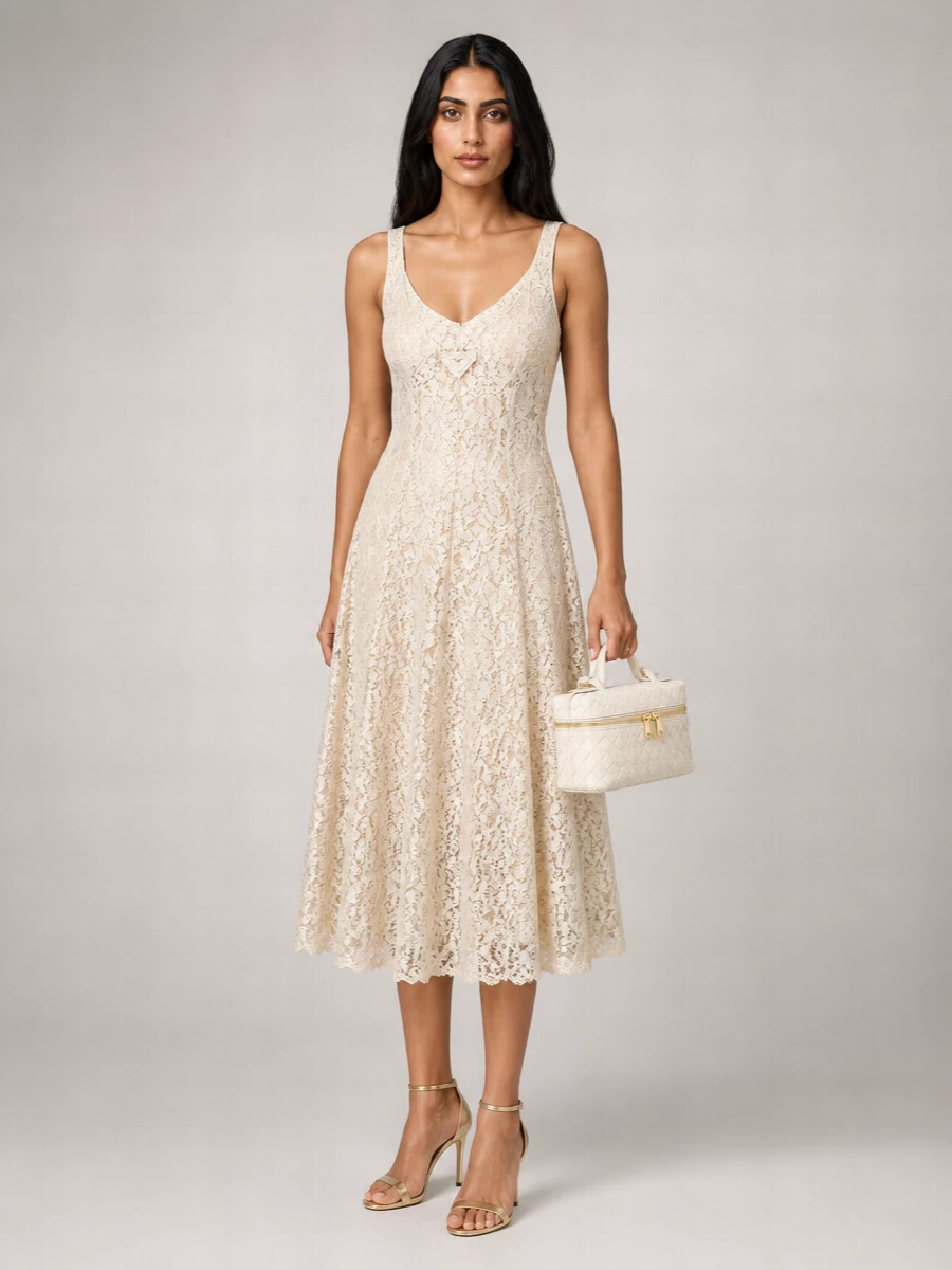 Prada Lace Midi Dress