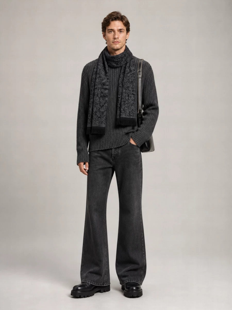 Alexander Mcqueen Denim Low-Rise Baggy Wide-Leg Jeans