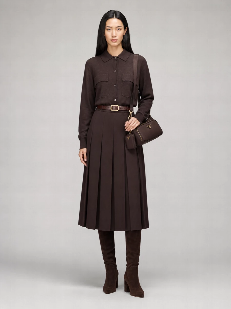 Parosh Wool A-Line Skirt