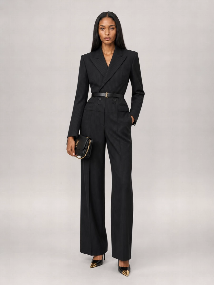 Saint Laurent Wool Tailored Trousers