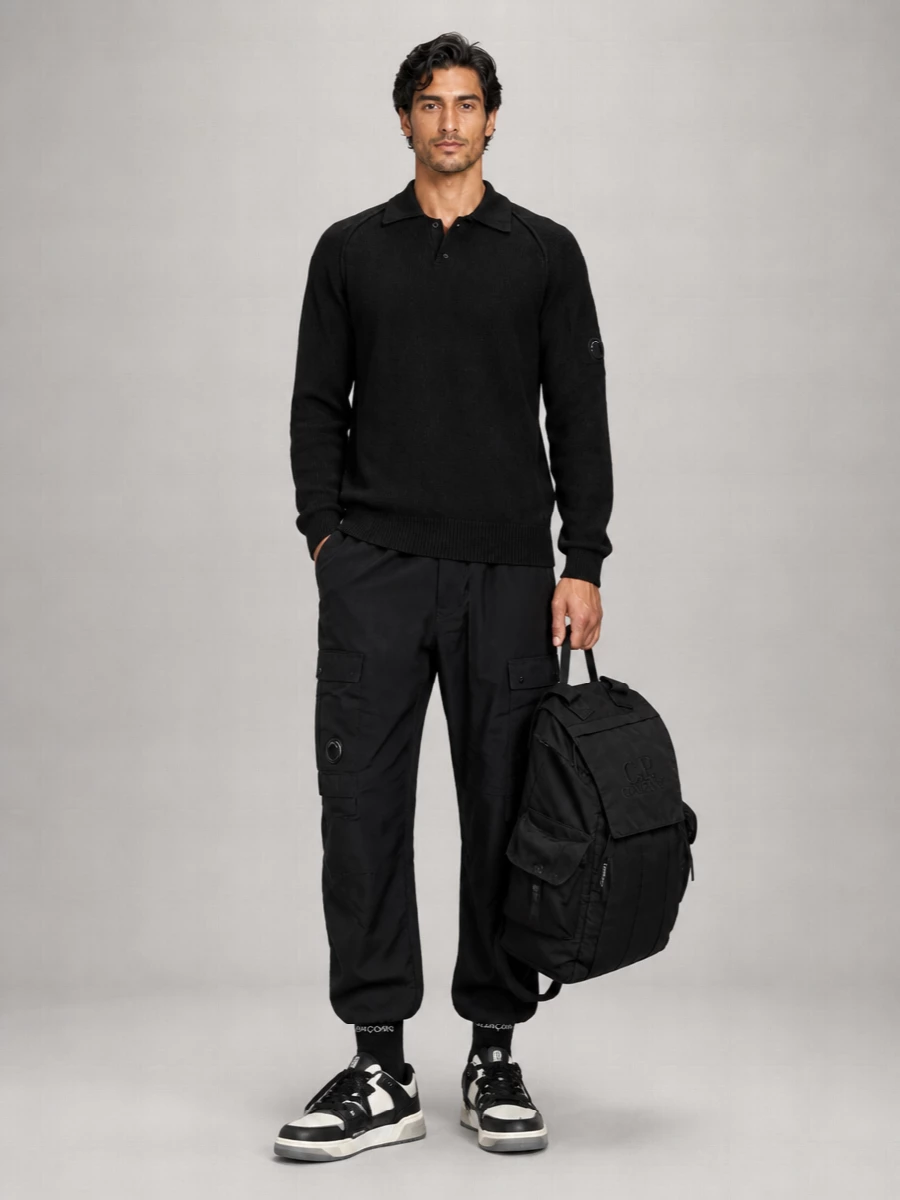 C.P. Company cotton chenille polo sweater