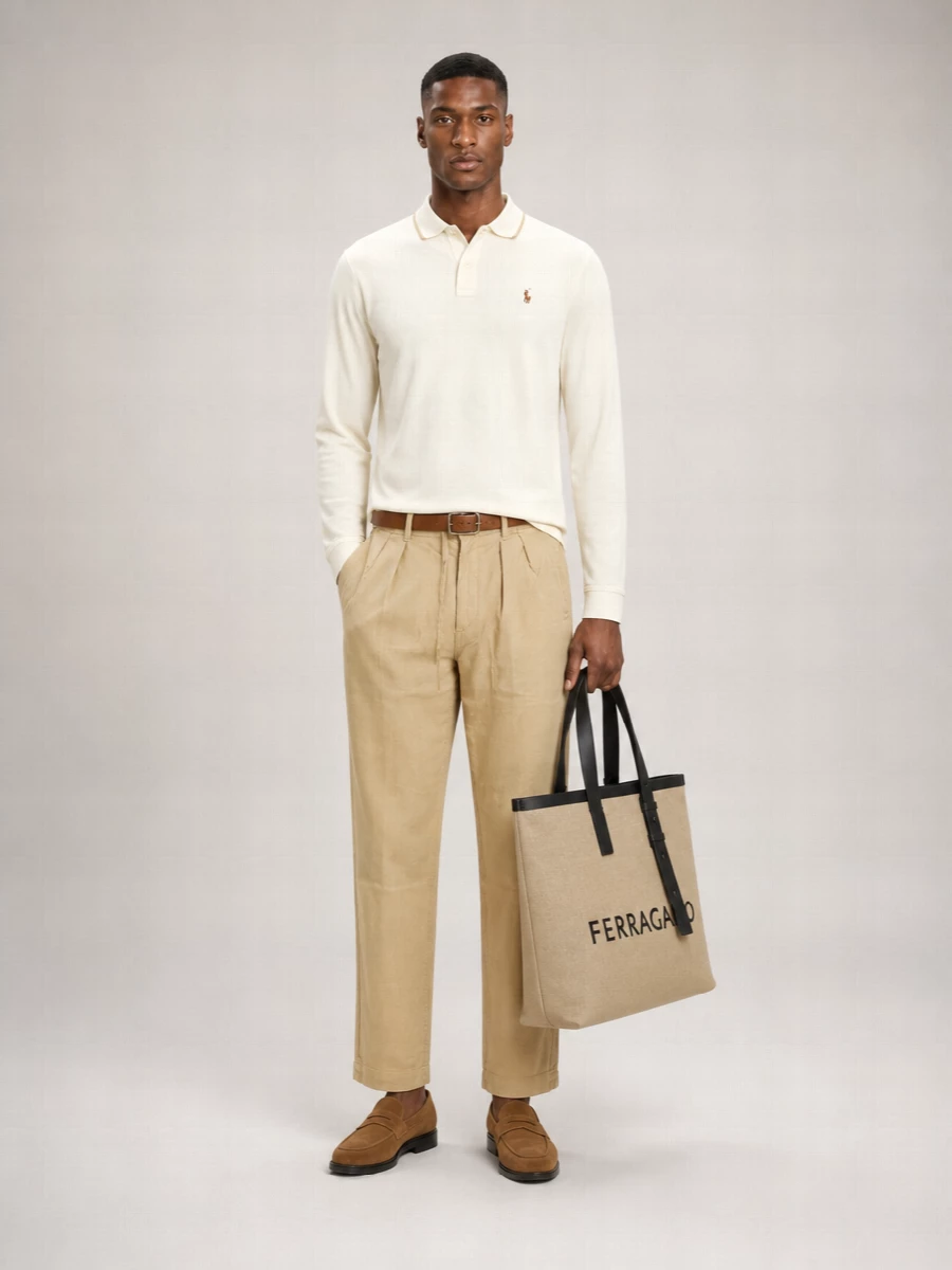 Polo Ralph Lauren Linen Loose-Fit Trousers