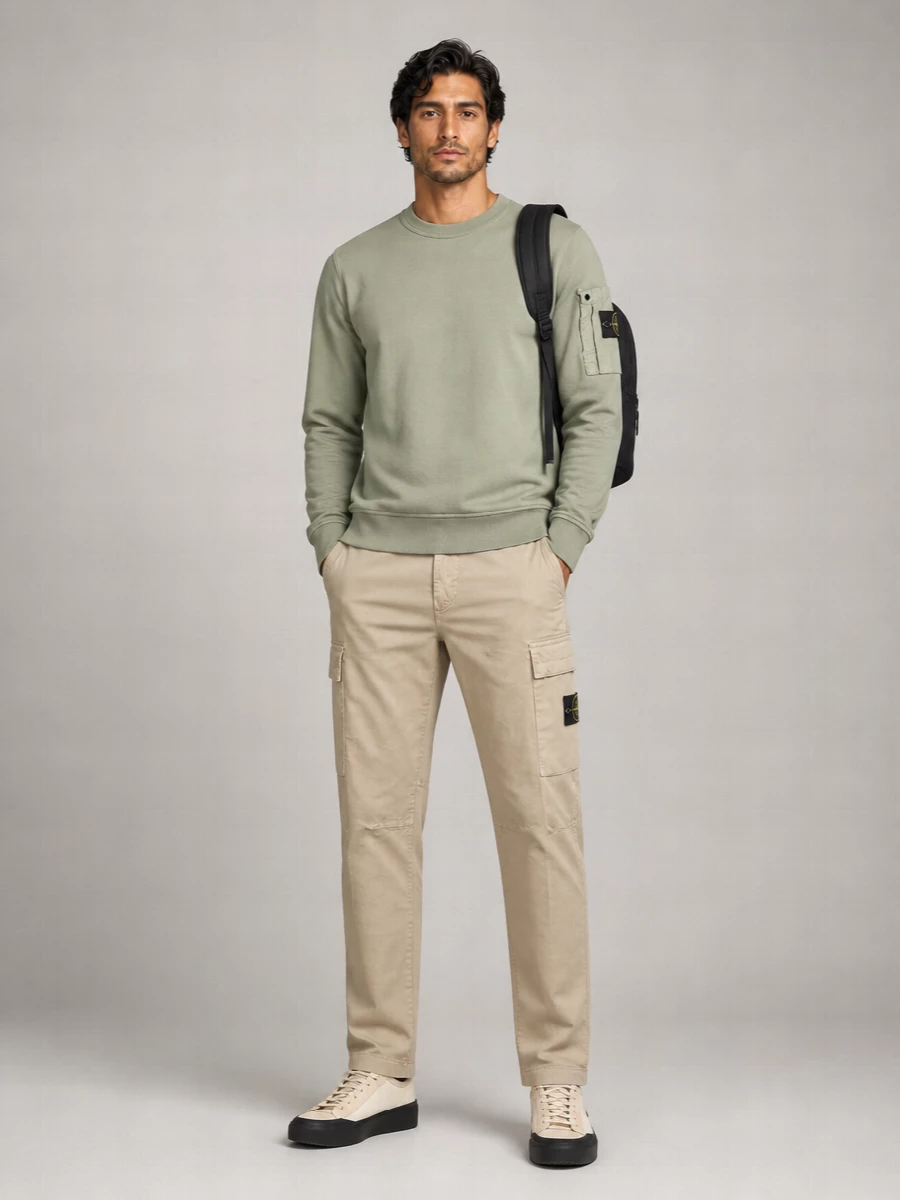 Stone Island Crew Neck Sweatshirt Long Sleeves