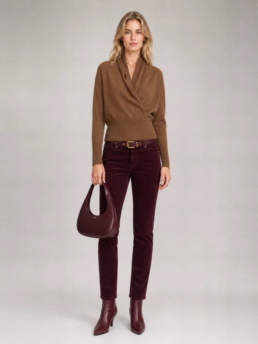 7 For All Mankind Velvet Bootcut Trousers