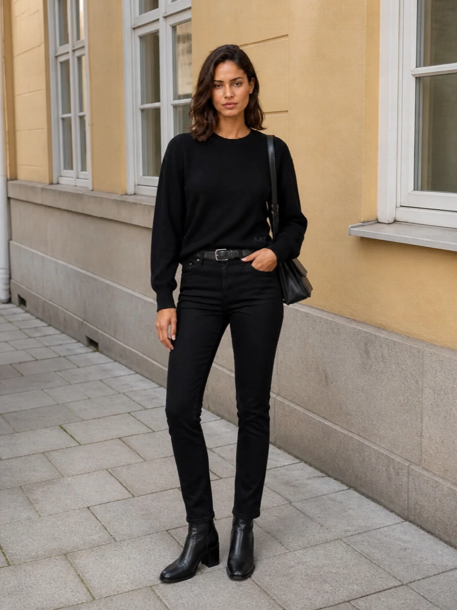 Apc knit black jeans mm6 ankle boots