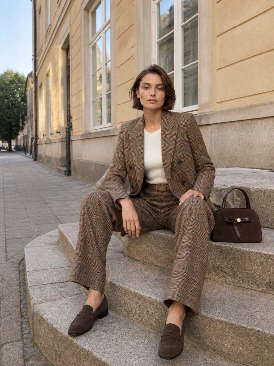 Tagliatore blazer pt torino wide leg trousers