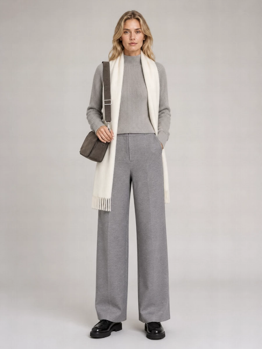 S Max Mara Wool Cashmere Ribbed Turtleneck Sweater