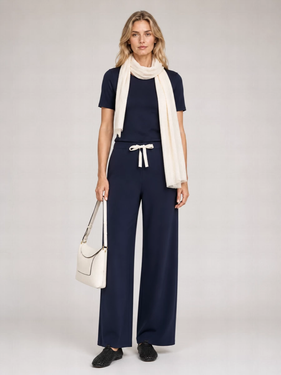 S Max Mara Cotton Wide-Leg Trousers
