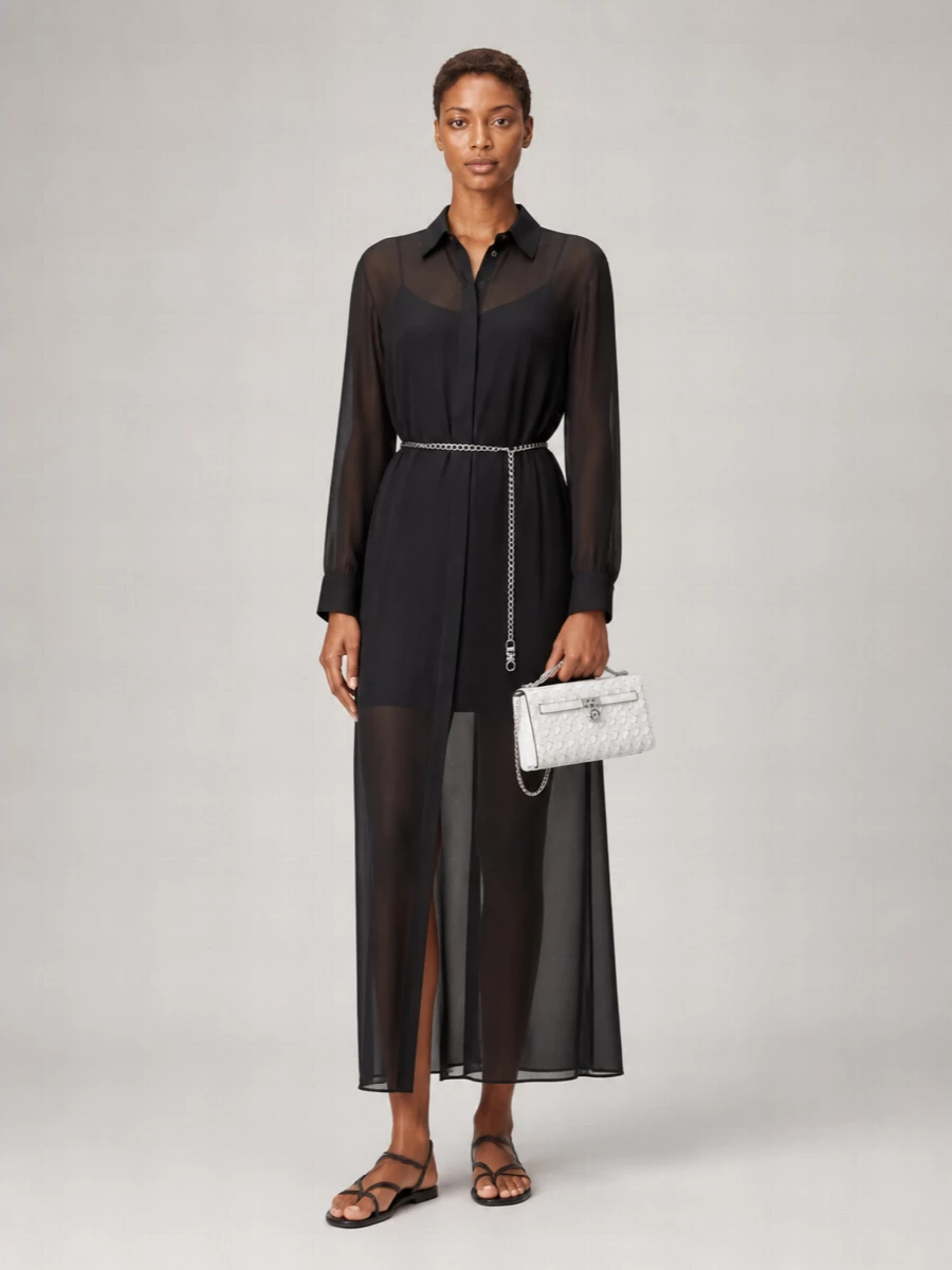 Michael Kors Long Shirt Maxi Dress